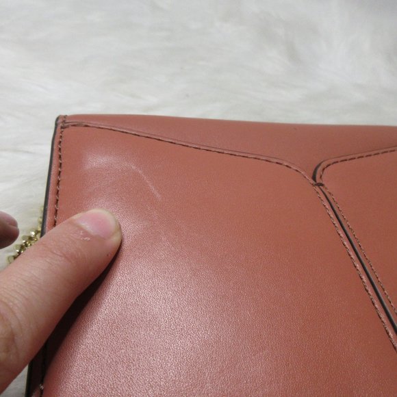 SANDRO Cognac Brown Calfskin Clutch bag nwt - Picture 11 of 11